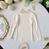 Camiseta Interior Casual de Punto para Mujer Cuello Medio Alto Nuevo Estilo Otoño e Invierno 2025 Suéter para Niñas Suéter de Moda para Niños