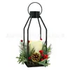 Lámpara de viento colgante para casa nueva de Navidad, lámpara de techo de hierro pastoral retro creativa, lámpara de aceite pequeña, lámpara LED de caballo pequeño