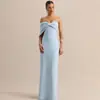 Novo Vestido de Celebridade da Amazon com Design Tomara-que-caia de Laço Longo Sexy Slim Fit Costas Nuas com Fenda para Mulheres