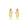 E15005 Moda Transfronteriza Moderna Lindos Pendientes de Peces Sencillos y Divertidos para Mujer Estilo Retro Marino Versátiles