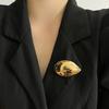 Broche Metálico Brillante Forma de Gota Estilo Europeo y Americano, Elegante Personalizado, Accesorios Resistentes, Pin de Diseño de Nicho para Mujeres
