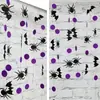 Guirnalda de Papel de Calabaza, Araña y Murciélago de Halloween de 4 Metros para Colgar, Decoraciones para Sala de Estar y Centro Comercial, Decoración de Atmósfera de Halloween