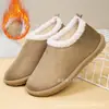 Nuevo Estilo Invierno Old Beijing Zapatos de Algodón Suave para Mujer Estilo Mocasín Forrados de Borrego Cálidos Casuales Cómodos Pantuflas Medias Perezosas