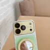 Suporte rotativo 360 graus transfronteiriço, compatível com iPhone 18 Pro Max, capa de telefone Apple 17, acrílico de cor contrastante, para modelos 15/16
