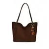 Bolso Tote Color Sólido Simple Otoño Invierno Bolso de Hombro Grande Capacidad Ligero Bolso de Mano Moderno Bolso para el Trabajo y el Trayecto