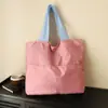 Bolsa Nuvem Estilo Japonês, Bolsa Tote de Ombro Dobrável Portátil para Armazenamento, Bolsa de Compras com Zíper de Grande Capacidade, Impermeável