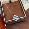 Colar Clássico Lop Trevo Cor Diamante Colar Porta da Felicidade de Alta Qualidade Moda Versátil Joia de Luxo Leve