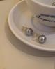 Pendientes de Perla Gris Plateado de Alta Gama Simples Pendientes de Perla Shijia para Mujer Realmente Muchos Pendientes de Lino Pendientes y Plato de Incienso para Mosquitos