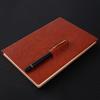 Caderno A5 de couro macio com porta-caneta bloco de notas para reuniões trabalho bloco de notas personalizável com LOGO imprimível núcleo brochura