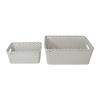 Cesto de Plástico Quadrado Vazado de Grande Capacidade Diário Cesto Grande de Armazenamento para Cozinha Cesto Portátil de Armazenamento para Armazém