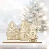 Enfeites de Mesa de Madeira Tridimensionais de Natal DIY Destacáveis Presentes Criativos Suprimentos para Decoração de Festa de Natal Adereços