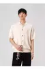 Camisa Polo de Punto Morado Dopamina Manga Corta para Hombre Verano Nueva Moda Marca de Alta Gama Perezoso Versátil Camiseta con Cuello