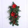 Decoraciones Navideñas Europeas Transfronterizas Colgante de Pared Árbol Ratán Colgante de Pared Colgante de Puerta Guirnalda Arreglo de Plástico Estilo Europeo y Americano