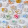Novo Estilo Glitter Fino Gradiente Duas Cores Flor Rosa Amor Verdadeiro Contas Soltas DIY Pulseira com Contas Colar Brinco Acessórios Materiais
