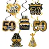 Decoraciones en espiral con purpurina transfronterizas para ambiente de 30º/40º/50º/60º cumpleaños, decoraciones colgantes, accesorios y artículos de decoración para el lugar