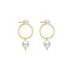 Aretes de plata esterlina 925 aretes colgantes de perlas aretes mini estilo coreano retro ins estilo frío aretes dulces