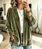 Transfronterizo Europeo y Americano 2026 Estación Independiente de Amazon Ropa de Mujer Nueva Más Vendida Cómoda Casual Otoño e Invierno Bolsillo Color Sólido Cárdigan