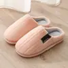 Pantuflas de Felpa de Suela Gruesa para Otoño e Invierno para Mujer para Interior de Casa Simples Cálidas Antideslizantes Confinamiento Invierno Pantuflas de Algodón para Hombre
