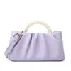 Moda Estilo Coreano Chica Bolso Pequeño de Mano Tejido con Perlas Mujer 2027 Nuevo Plegado Hombro Único Cruzado Bolso Nube