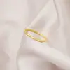 Anillo Elegante de Bambú y Acero de Titanio de Gama Alta para Mujer Estilo Ins Viento Frío No se Desvanece Anillo de Pareja de Moda Joyería para Mano