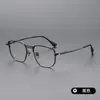 Gafas de doble puente de montura grande de 55 mm para hombre, montura de gafas de titanio puro ultraligera anti-luz azul para miopía, poligonal moderna dtx153