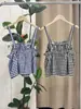2026 Verano Europeo y Americano Transfronterizo Nuevo Moda Femenina Top Cuadros Fruncido Patchwork Camisola Sexy Chaleco Caliente Sin Tirantes