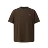 Yidao Vintage 2026 Verão Novo Tendência Americana Criativo Estampa Design Gola Redonda Solta Versátil Unissex Manga Curta