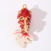 Colgante Pequeño de Carpa Móvil Chapado en Cobre y Oro Transfronterizo Europeo y Americano para Colgante de Joyería de Moda DIY para Mujer de Alta Gama