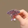 Broche Folha de Ginkgo Amarela de Cristal Estilo Coreano, Elegante, Requintado, Fresco e Versátil para Casaco, Acessórios de Luxo