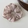 Scrunchie floral vintage de camada dupla estilo coreano para mulheres, acessório de cabelo de alta qualidade para prender o cabelo