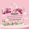 Transfronterizo Nuevo Día de San Valentín Acrílico Transparente Curva Regalo Día de la Madre para Amigos Decoraciones de Escritorio