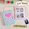 Versión Coreana del Nuevo Tablero de Ajedrez de Seis Agujeros A5 de Hojas Sueltas Álbum de Tarjetas Pequeñas para Niñas Almacenamiento de Fotos de Fans de Estrellas Estudiante Álbum de Fotos para Mujeres