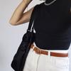 Cinturón Nuevo 2022 Negro Decorado Jeans con Camisa Simple Combinable Cinturón PU Mujer Estilo Coreano Juvenil Trendy