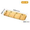 Plato para Salsa de Barbacoa Coreano Multi-Rejilla Acero Inoxidable Corte de Borde Dorado para Uso Doméstico Plato para Condimentos Plato Dividido para Salsas Comercial