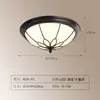 Luminária de teto vintage para quarto estilo italiano, Luminária redonda de tecido retro artística estilo sul-asiático para quarto principal, Luminária minimalista para escritório