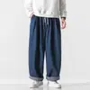 Nuevos Pantalones Casuales Sueltos Estilo Hong Kong de Moda para Hombre Talla Grande para Adolescentes, Jeans de Trabajo de Pierna Ancha, Pantalones de Moda Estilo Americano para Hombre