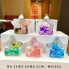Adorno pequeño de pez marino acrílico, llavero de pez de océano, colgante creativo de botella de arena líquida de pez payaso, decoración de bolsa al por mayor