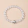 Pulseira de Prata com Pedra Olho de Gato e Pedra da Lua Cinza Natural, Design Exclusivo com Toque de Luxo, Produto Acabado, Pulseira de Contas Leve e Luxuosa