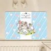Tapete de chão absorvente para banheiro com desenho de gato, resistente à sujeira, resistente ao desgaste, fácil de limpar, secagem rápida, tapete antiderrapante para entrada do banheiro