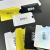 Portatarjetas antirrobo lámina de plata portatarjetas rfid anti-escaneo estilo ins anti-desmagnetización lámina de aluminio láser protector nfc portatarjetas