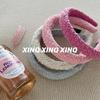Outono e inverno precisam de vento perfumado pequeno 2.0 rosa doce tecido de tweed grosso tecido com franja de avó headband headband
