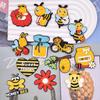 Parche Grande de Dibujos Animados Transfronterizo Accesorios de PVC Decorativos Pegatina para Refrigerador Bolsa Accesorios DIY Parche Adhesivo Suave de Abeja