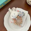 Tiara de Cabelo Infantil de Pelúcia de Coelho e Urso Fofos, Elástico de Cabelo para Menininhas Doces, Elástico de Borracha de Alta Elasticidade, Corda de Cabelo para Bebê Não Machuca o Cabelo