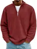 Moletom Masculino Amazon Outono 2026 Gola Alta Meio Zíper Manga Longa Estilo Casual Chrome Hearts Modelo Novo