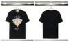 Marca Europeia e Americana da Moda Casablanca Tamanho Plus-Size Manga Curta 2026 Outono/Inverno Casablanca Camiseta Manga Curta Solta