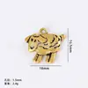 Venta caliente transfronteriza de Amazon aleación DIY accesorios para joyería hueco cabeza de vaca accesorios de cuchillo de luna curvo colgante para collar colgante
