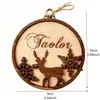 Gancho de Madera Creativo Colgante de Copo de Nieve Artesanía de Madera Celebración Navideña Decoración del Hogar Cuerda Colgante de Cuerda de Cáñamo 160101
