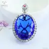 Pendente Aiyu Estilo Europeu e Americano de Ovo de Pombo de Vidro Cabeça de Cobra Colar de Imitação de Rubi e Safira Venda por Atacado ao Vivo S5101410