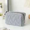 Bolsa de armazenamento de cosméticos de cor sólida para mulheres, bolsa de cosméticos de grande capacidade, bolsa de armazenamento para dormitório estudantil, bolsa de armazenamento para sabonete líquido de batom
