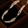 Collar de Perlas Redondas con Cuentas de Cristal Francés Retro Elegante Lujo Ligero Nicho Cadena para Clavícula Temperamento Versátil Collar para Mujer